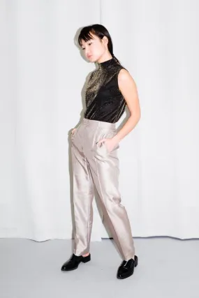 0616_VINTAGE SILKY TAILORED TROUSERS