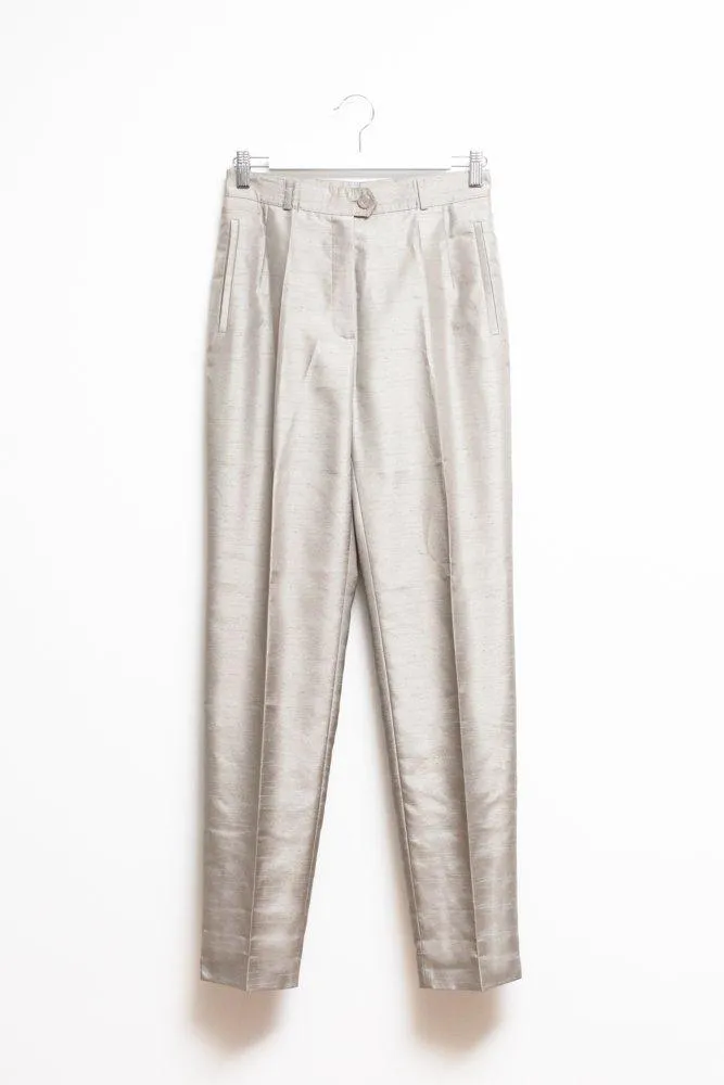 0616_VINTAGE SILKY TAILORED TROUSERS