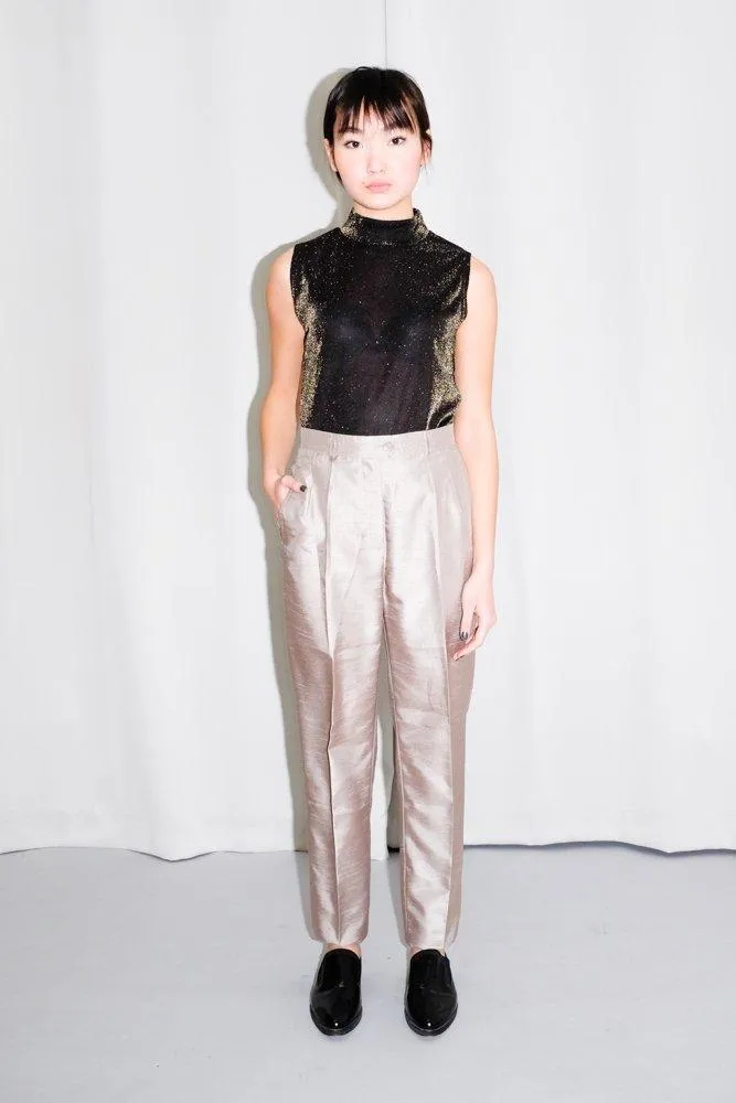 0616_VINTAGE SILKY TAILORED TROUSERS