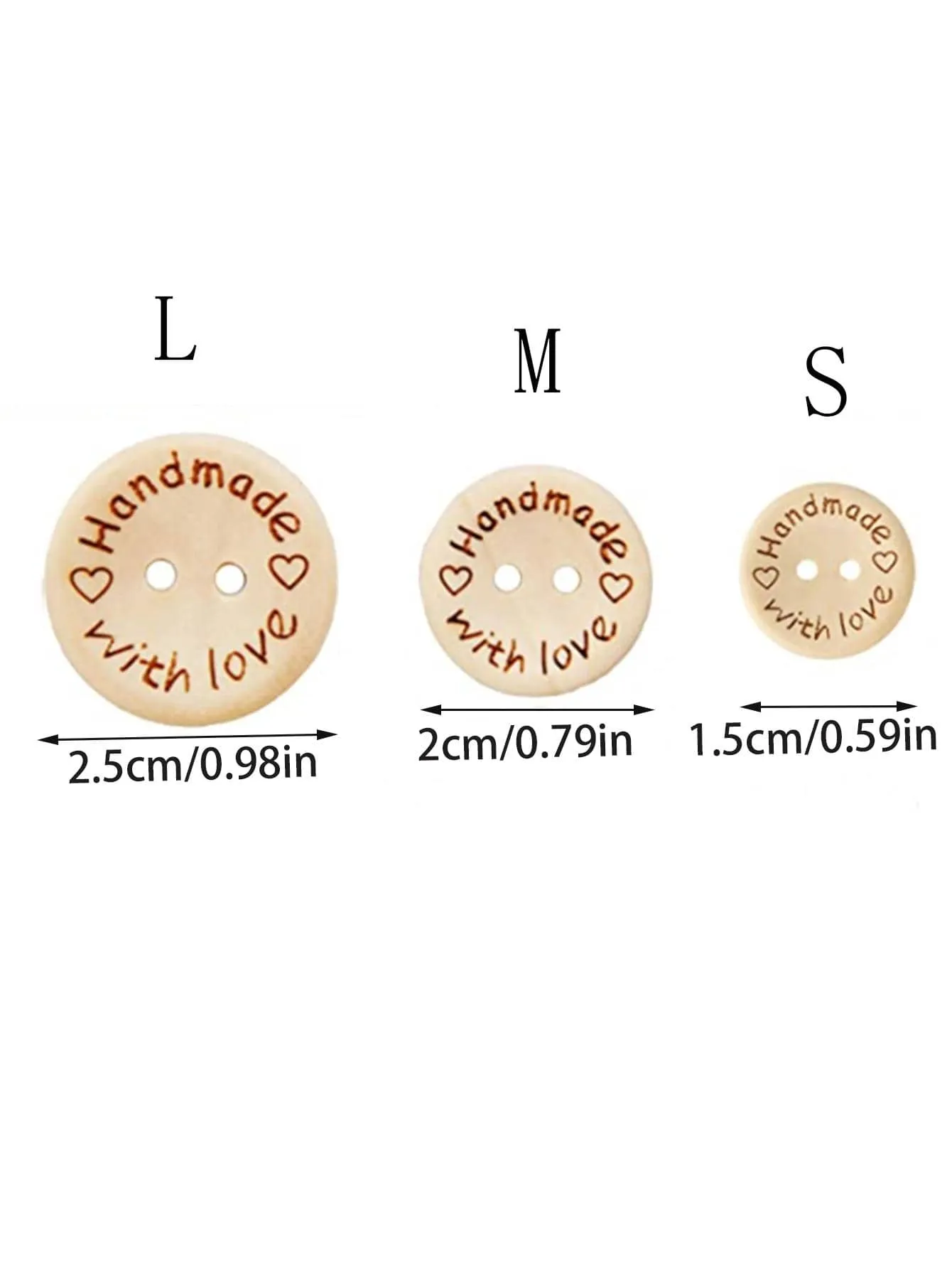 100pcs Letter Graphic DIY Sewing Button