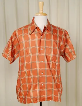 1950s Rust Plaid SS Shirt