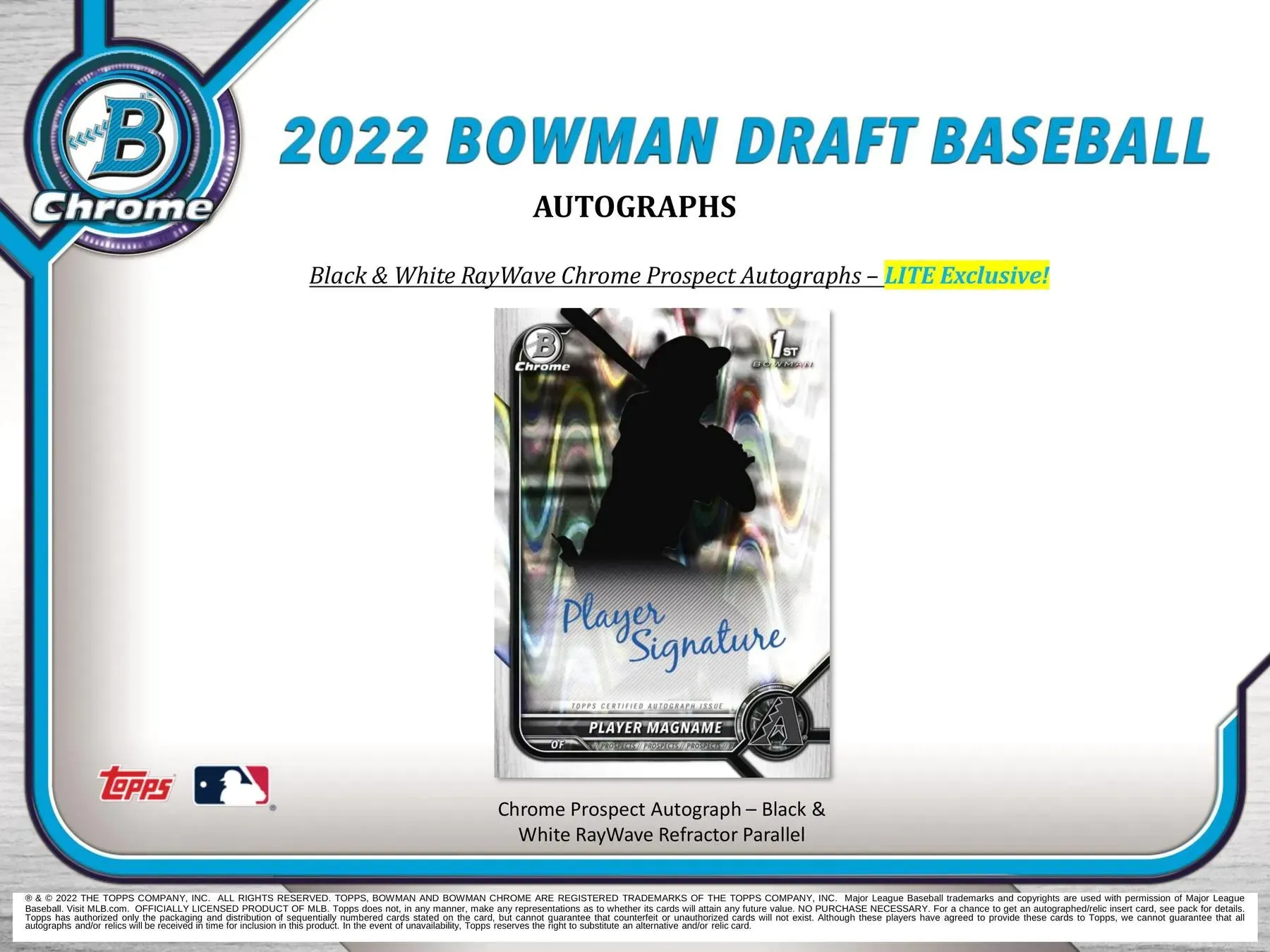 2022 Bowman Draft Baseball Hobby Lite Box 10 Packs per Box, 16 Cards per Pack