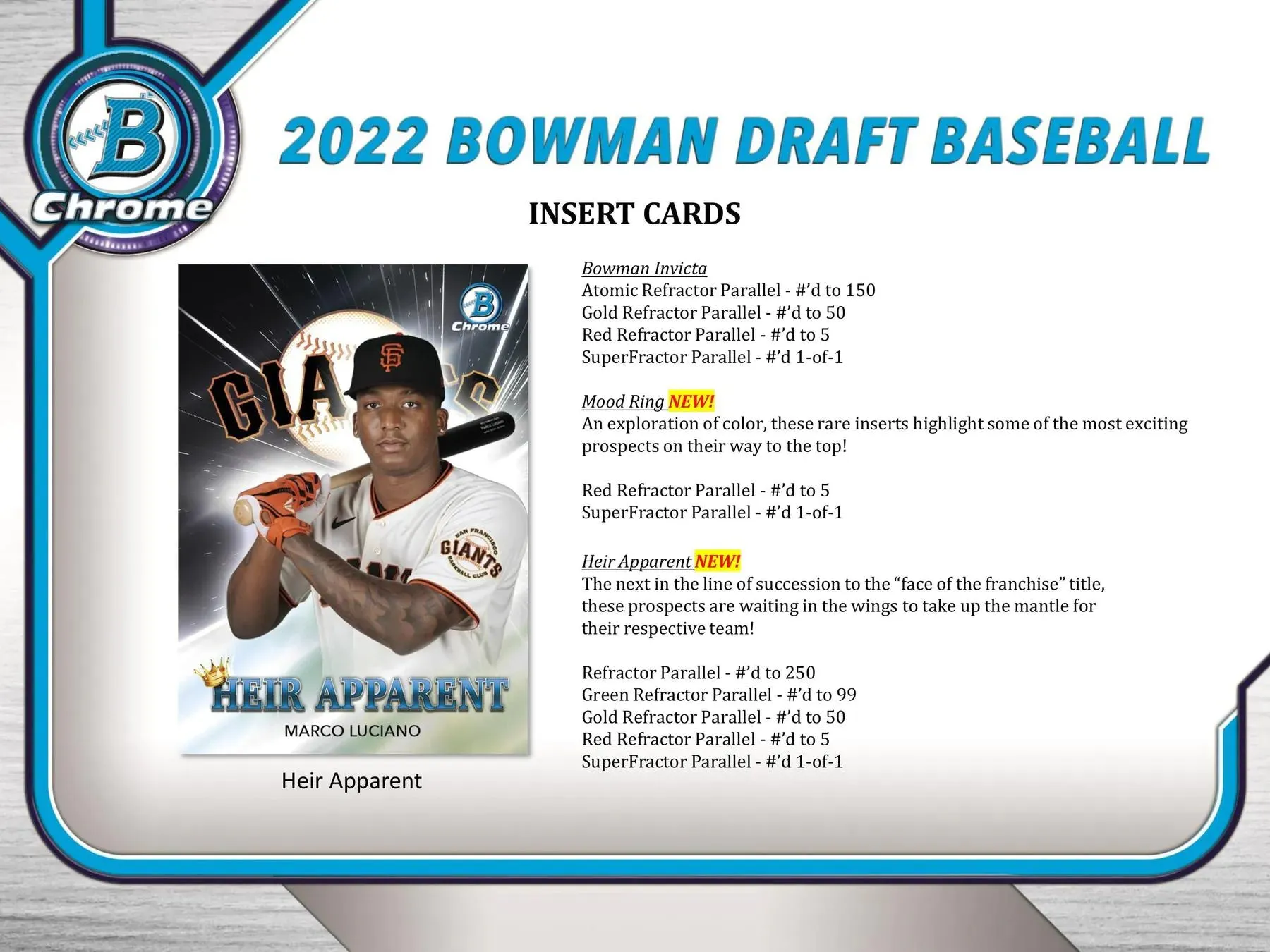 2022 Bowman Draft Baseball Hobby Lite Box 10 Packs per Box, 16 Cards per Pack