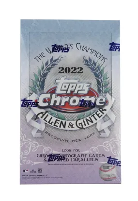 2022 Topps Allen & Ginter Chrome Baseball Hobby Box 18 Packs per Box, 4 Cards per Pack