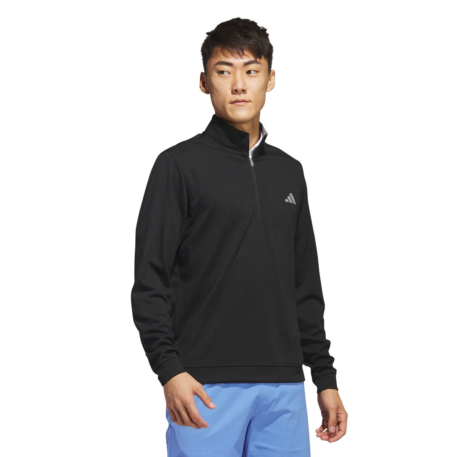 adidas Golf Elevated Quarter Zip Pullover - Black