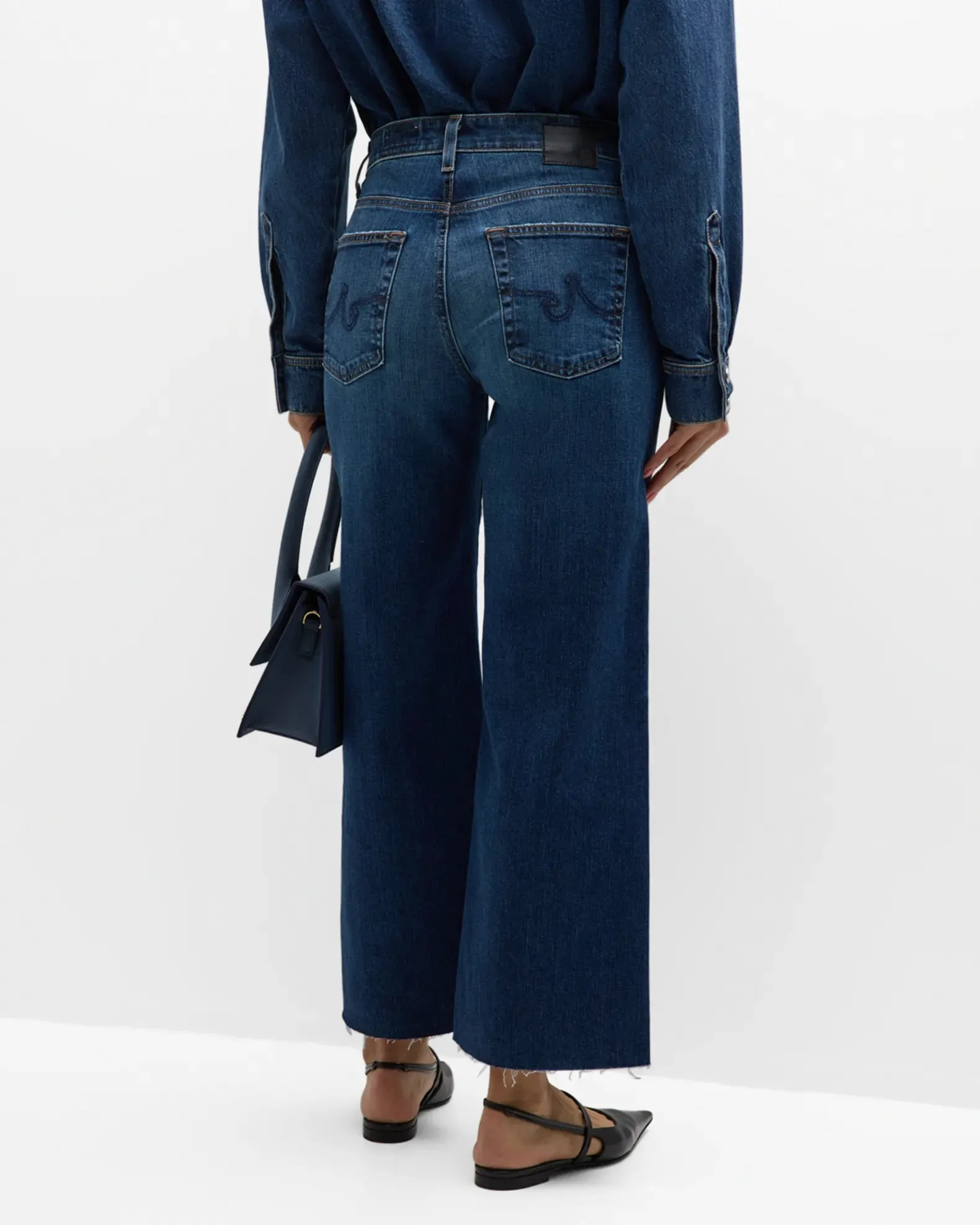 AG Denim Wide Leg Crop in Enigma