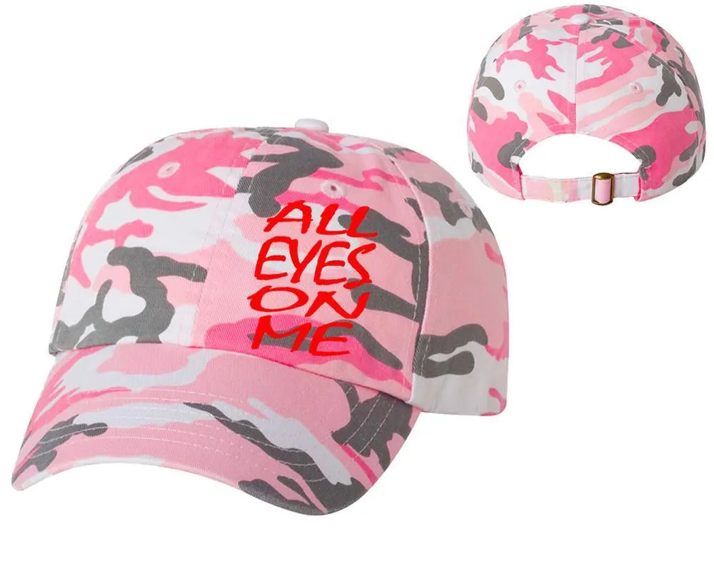 All Eyes On Me Baseball Cap, Heat Transfer Baseball Caps