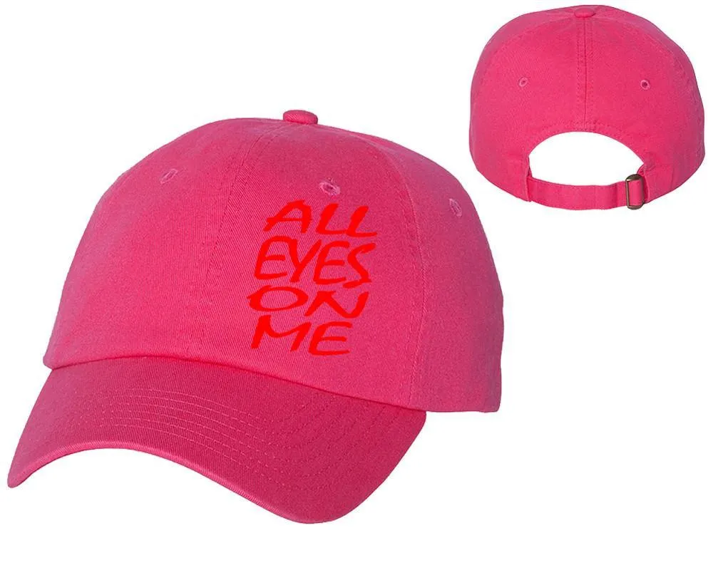 All Eyes On Me Baseball Cap, Heat Transfer Baseball Caps