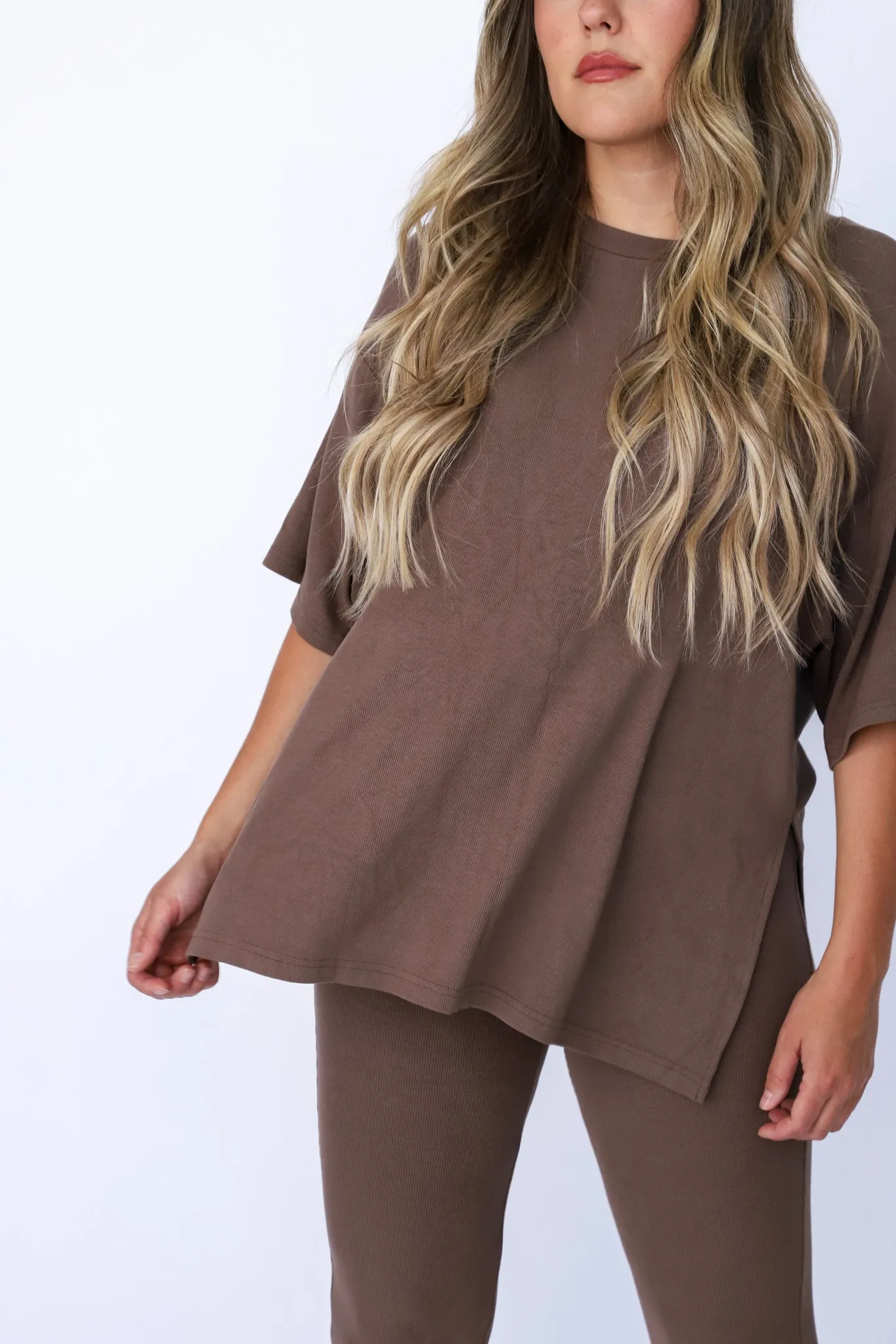 All Weekend Long Pant Set Taupe Brown