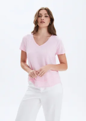 AVA V-NECK MOCK LAYER T-SHIRT