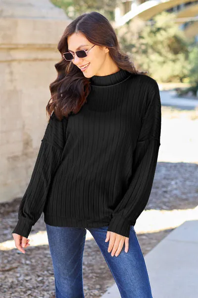 Back To Basics Mock Neck Knit Top