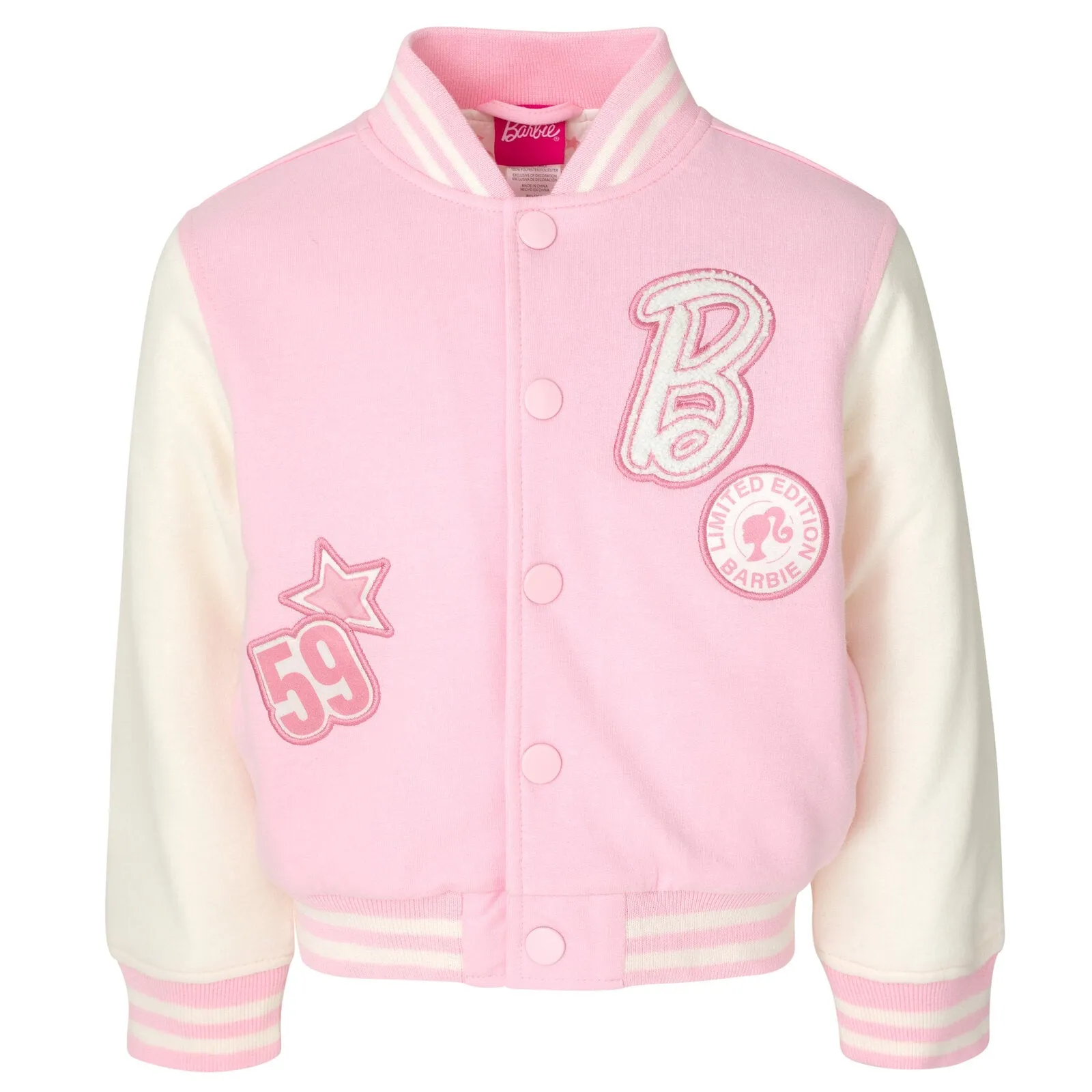 Barbie Girls French Terry Varsity Bomber Jacket