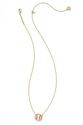 Baseball Short Pendant Necklace - Gold Ivory Mother Of Pearl | Kendra Scott