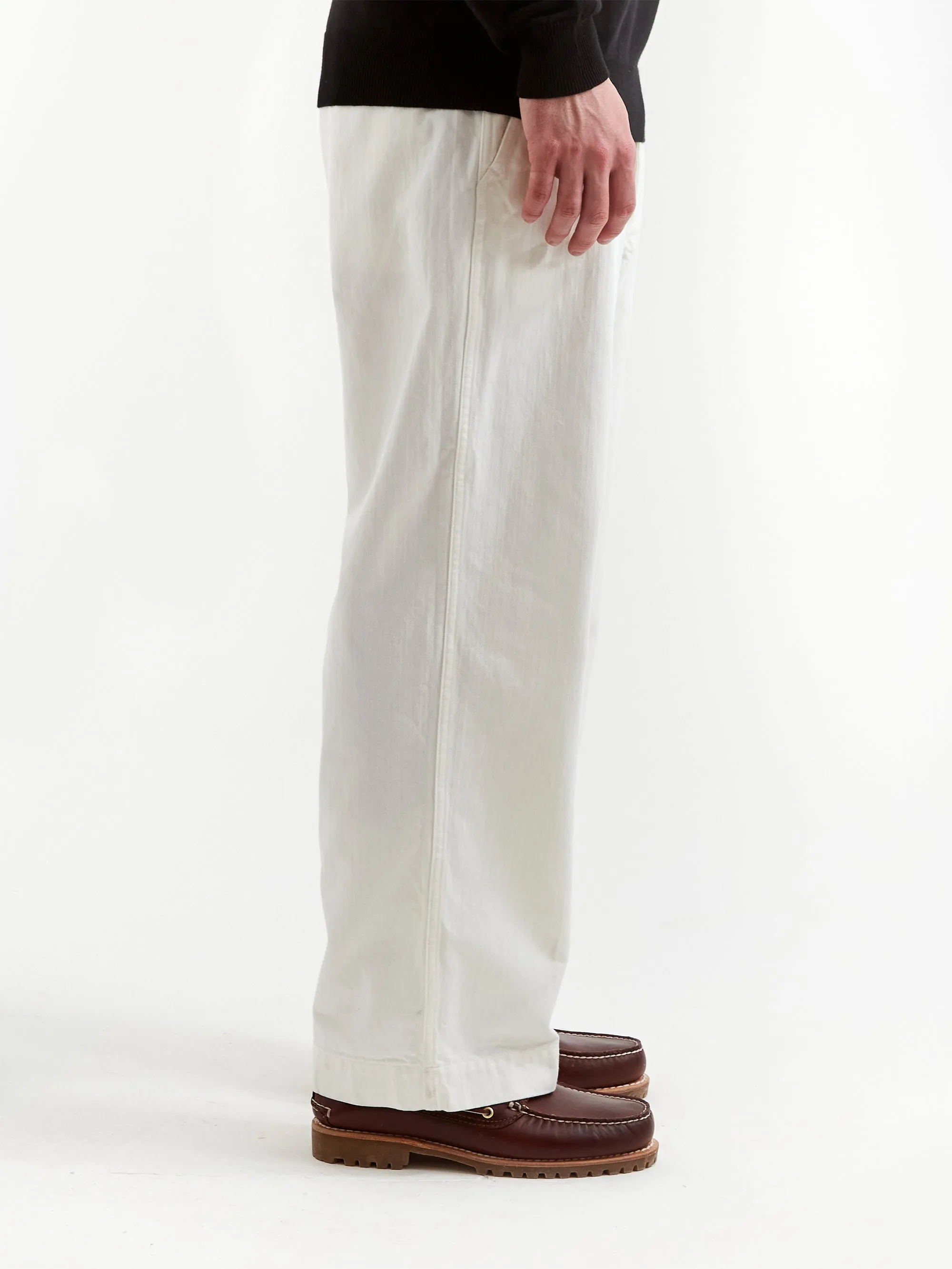 Beams Plus Mil Trouser Herringbone - White