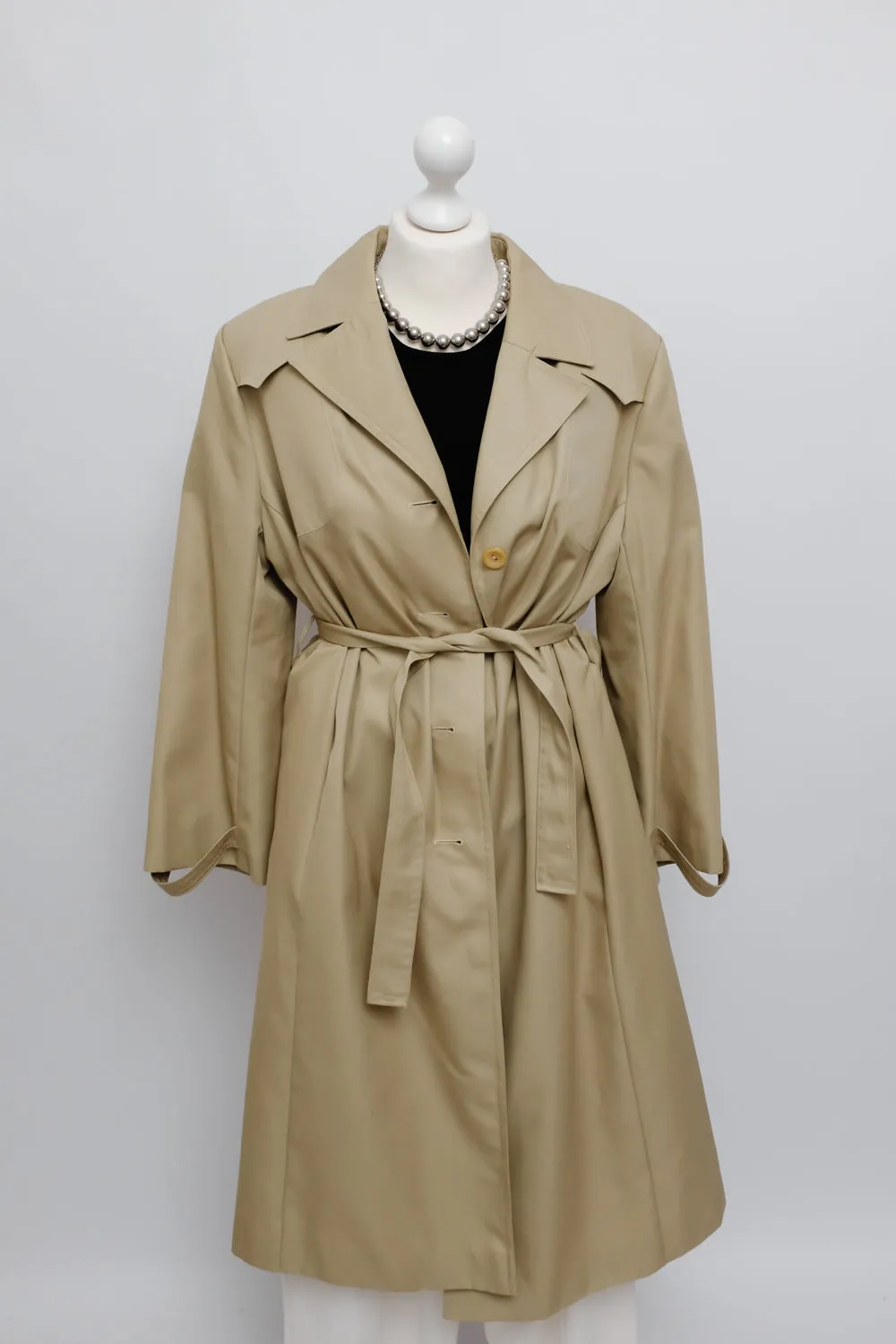 BEIGE CLASSY 1960 VINTAGE TRENCH COAT