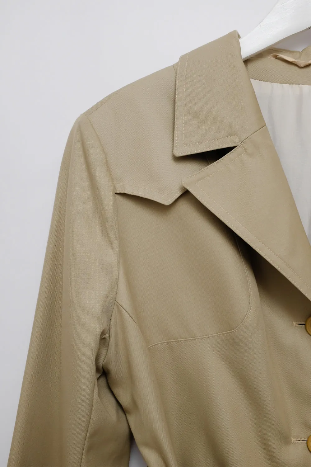 BEIGE CLASSY 1960 VINTAGE TRENCH COAT