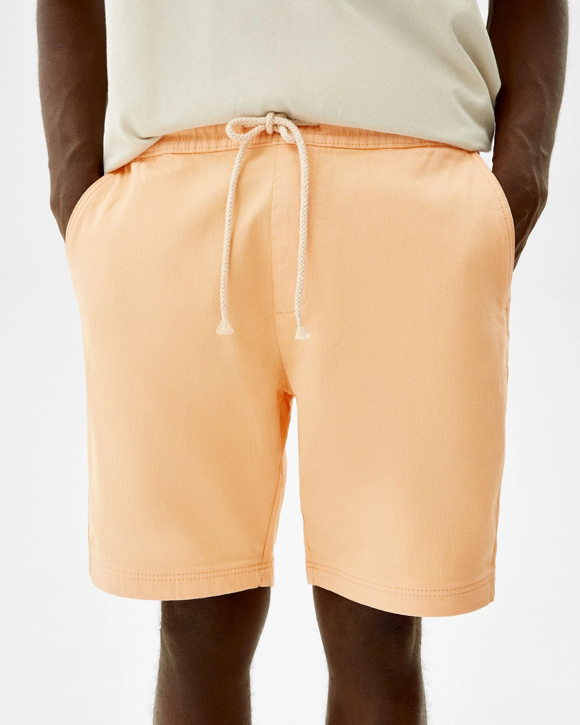 Bershka Soft jogging Bermuda shorts Orange