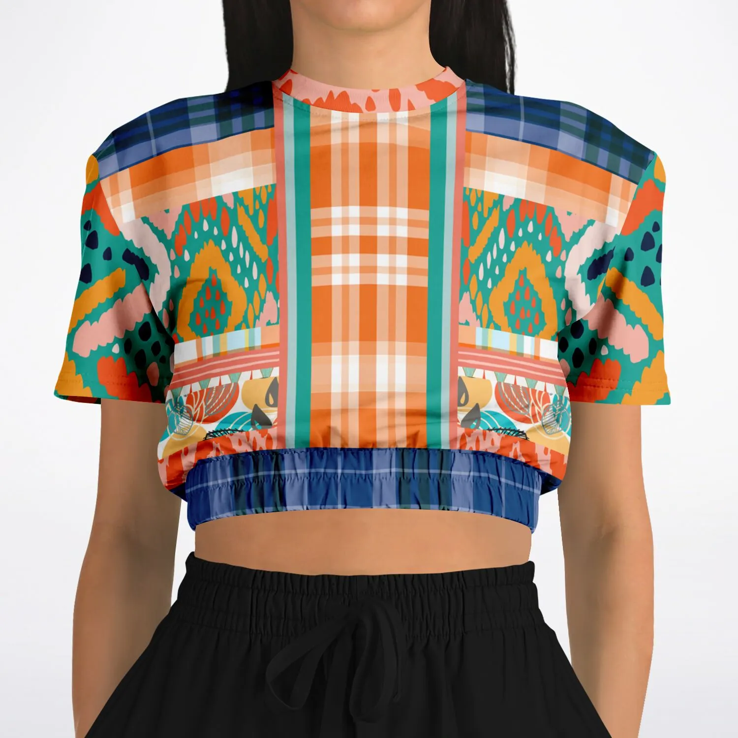 Billie Jean Short Sleeve Cropped Eco-Poly Sweater