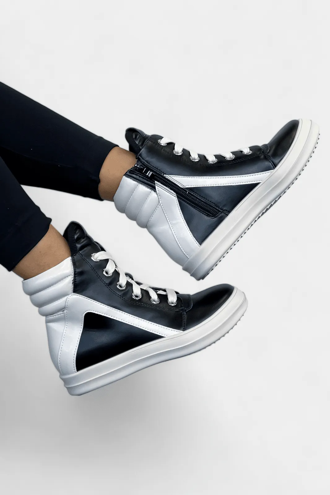 Black Retro High Top Sneaker