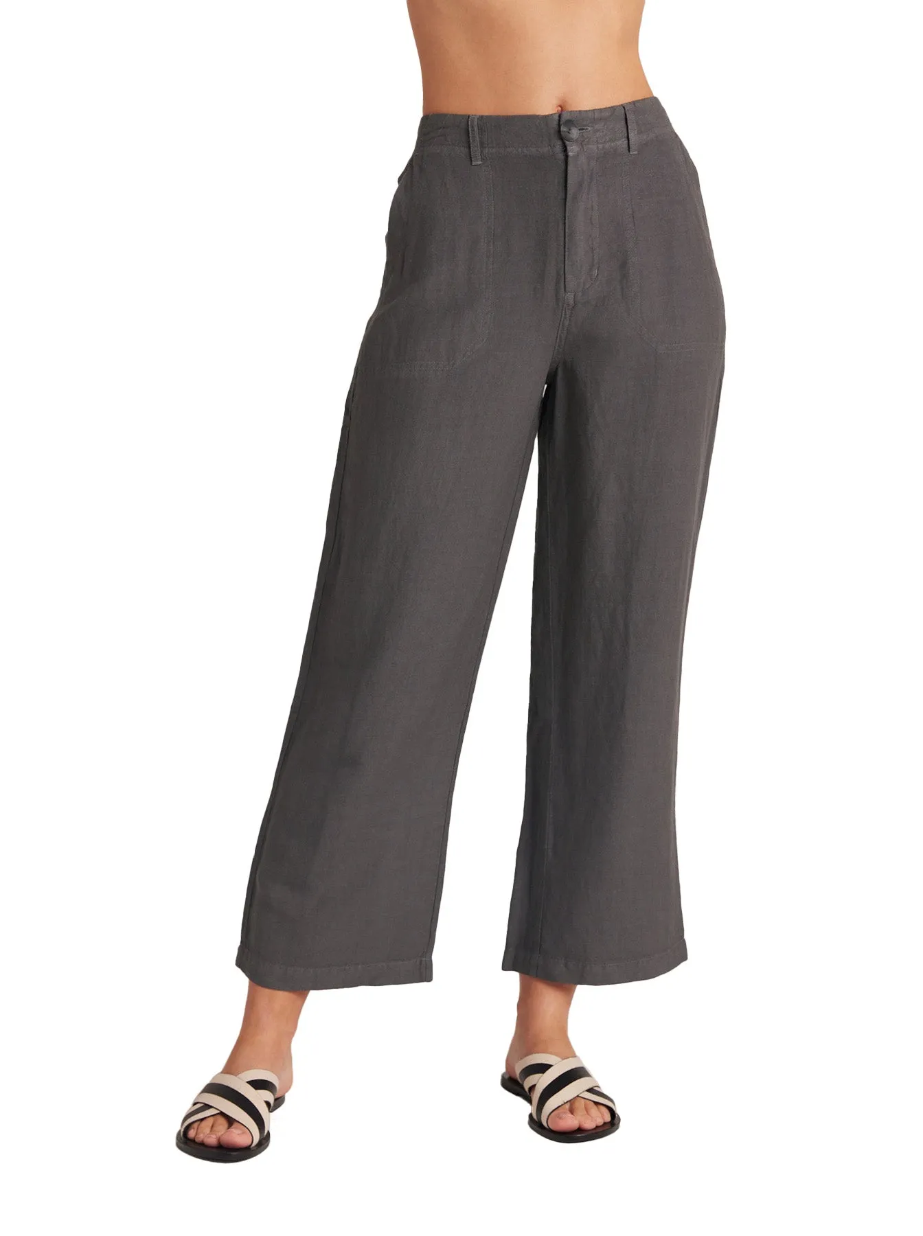 Blakely Utility Wide Leg Crop - Charcoal Shadow