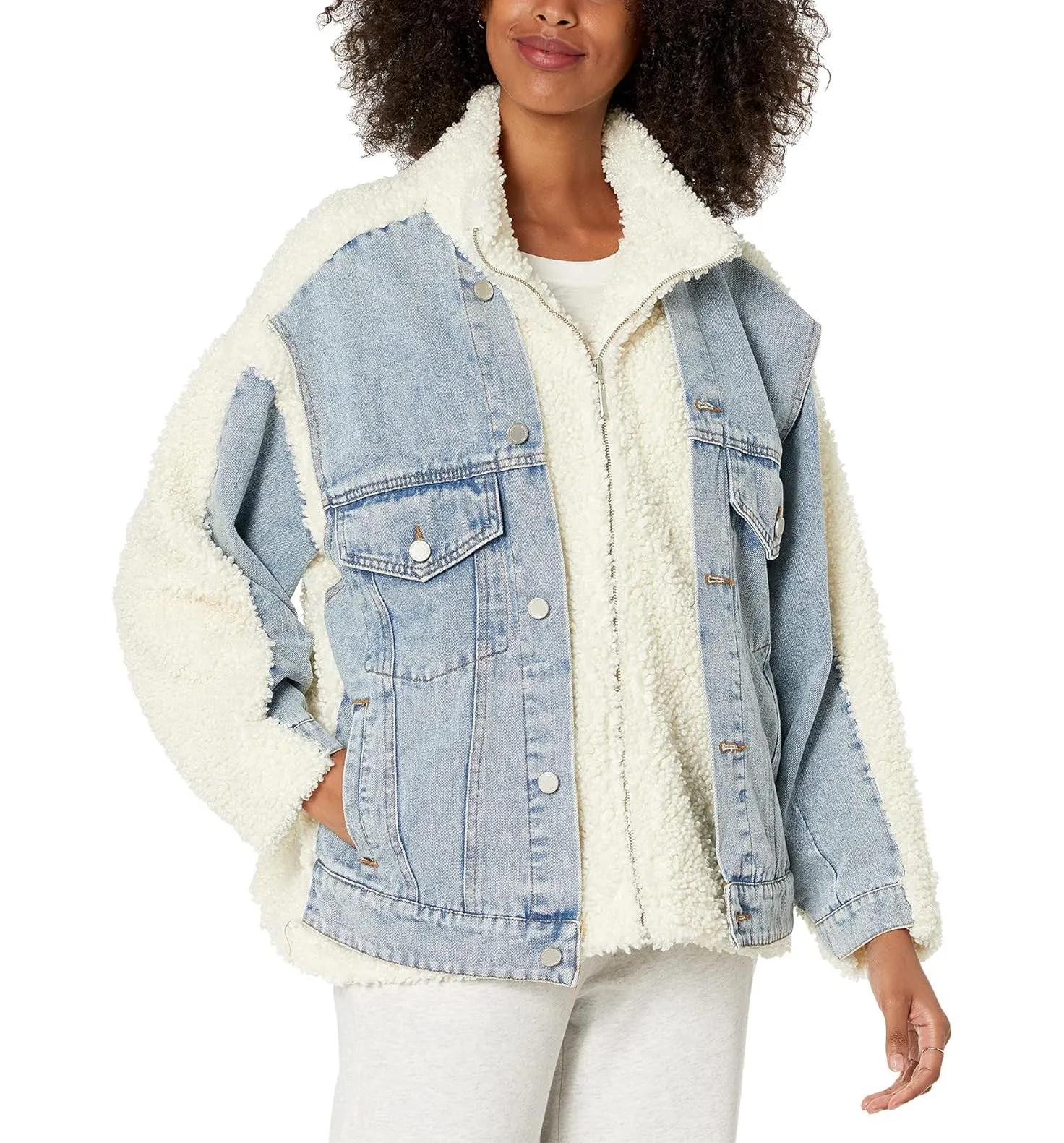 Blank NYC Denim Teddy Jacket