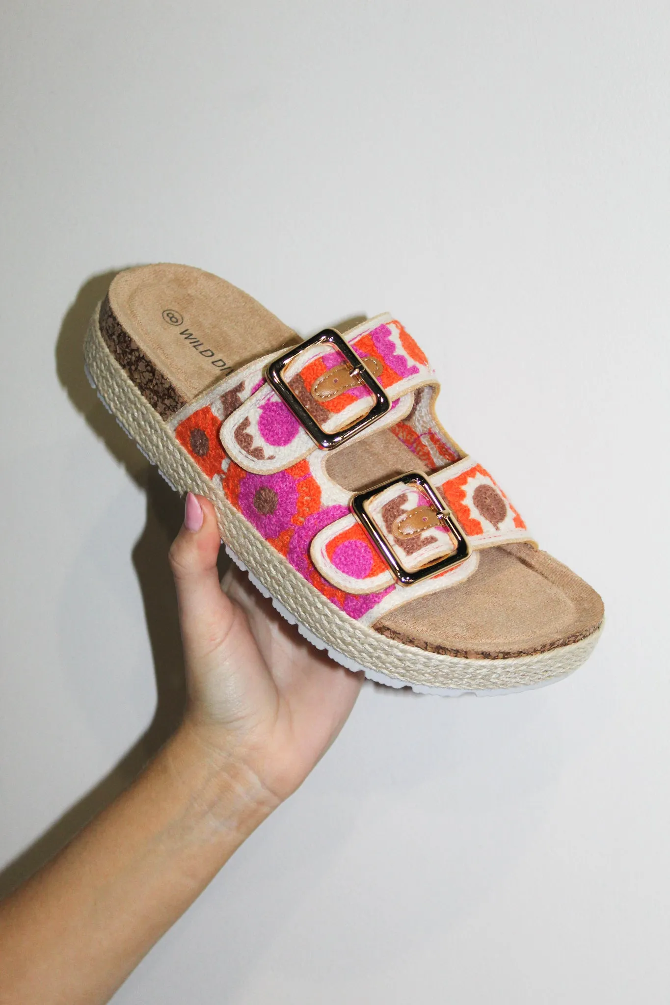 Boho Crochet Sandals- Pink Multi