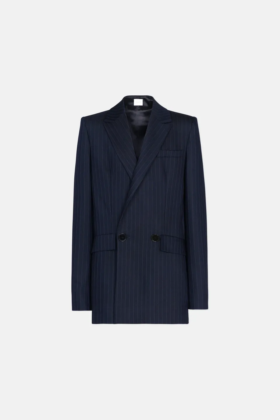 Boyfriend Blazer - Midnight & Creme Pinstripe