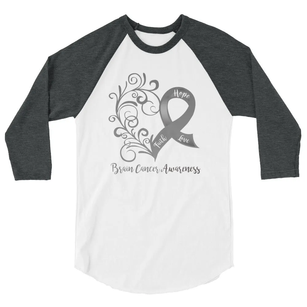 Brain Cancer Awareness 3/4 Sleeve Raglan/Baseball Tee