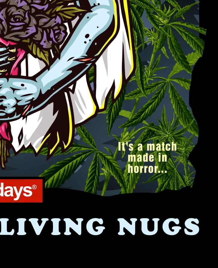 Bride of the Living Nugs Crop Top Hoodie