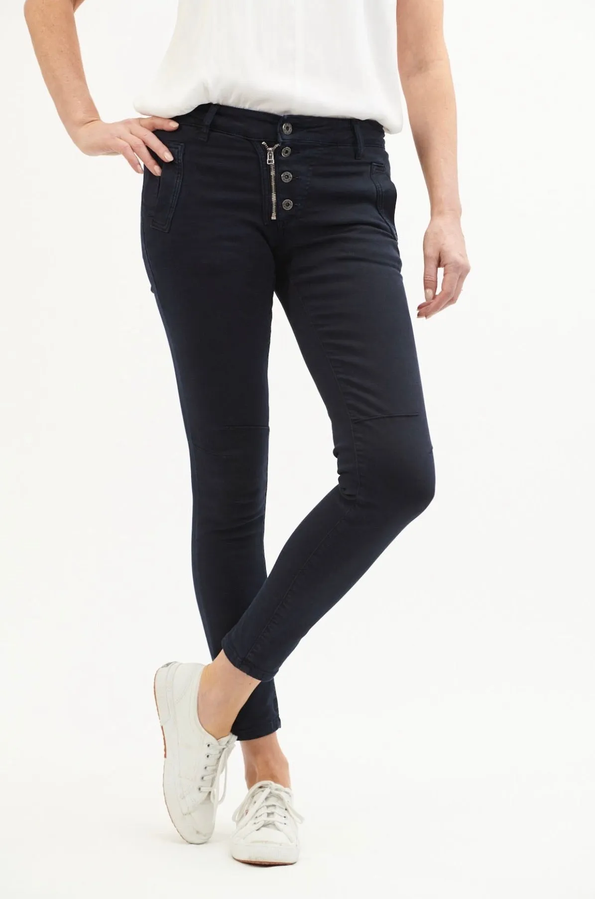 Button Jeans Black