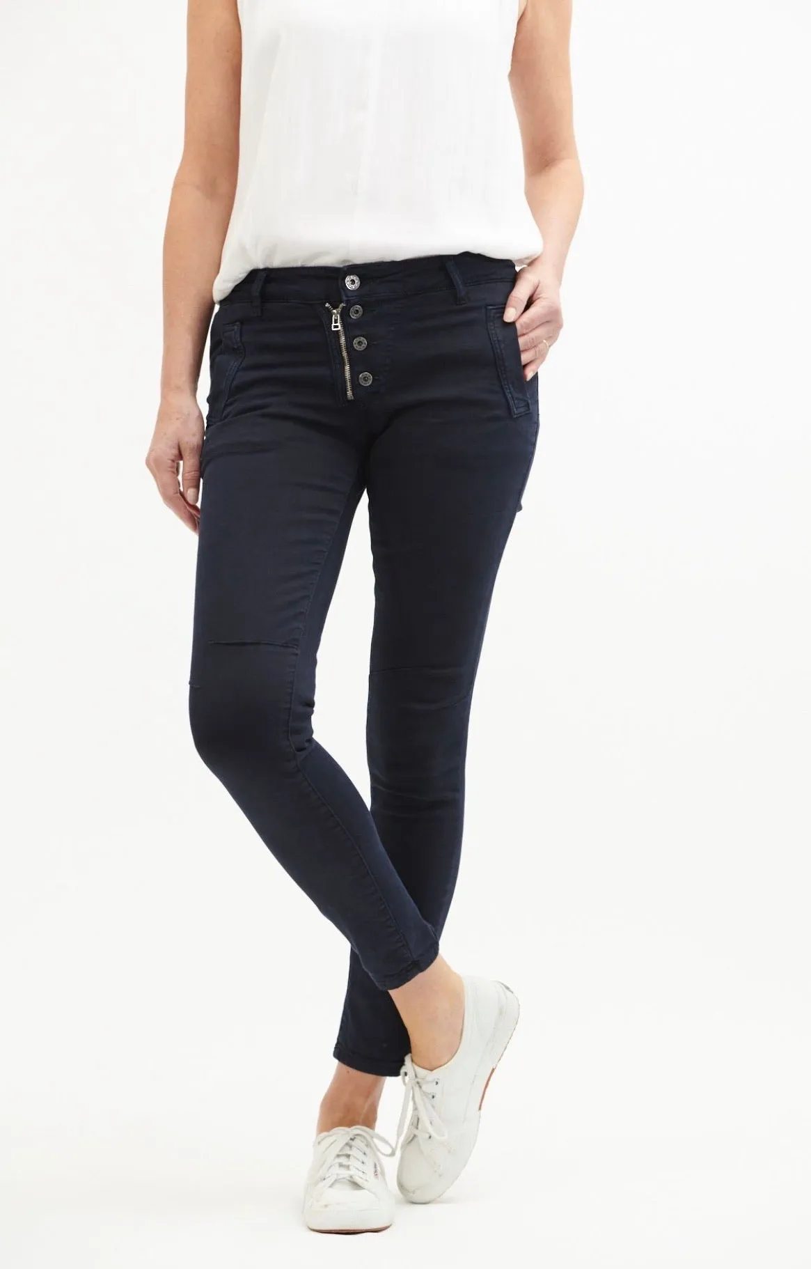 Button Jeans Black