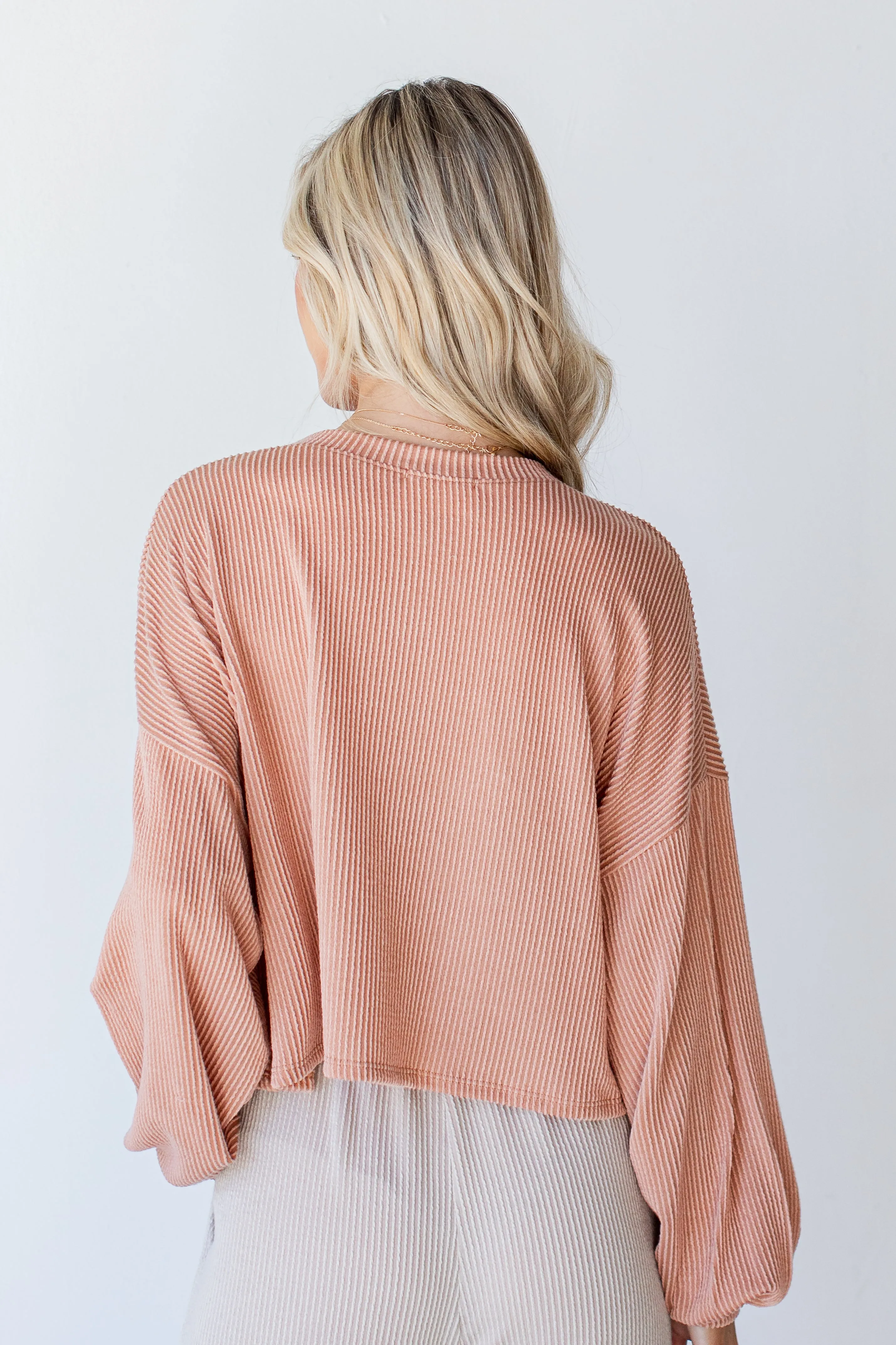 Call The Shots Cropped Corded Pullover