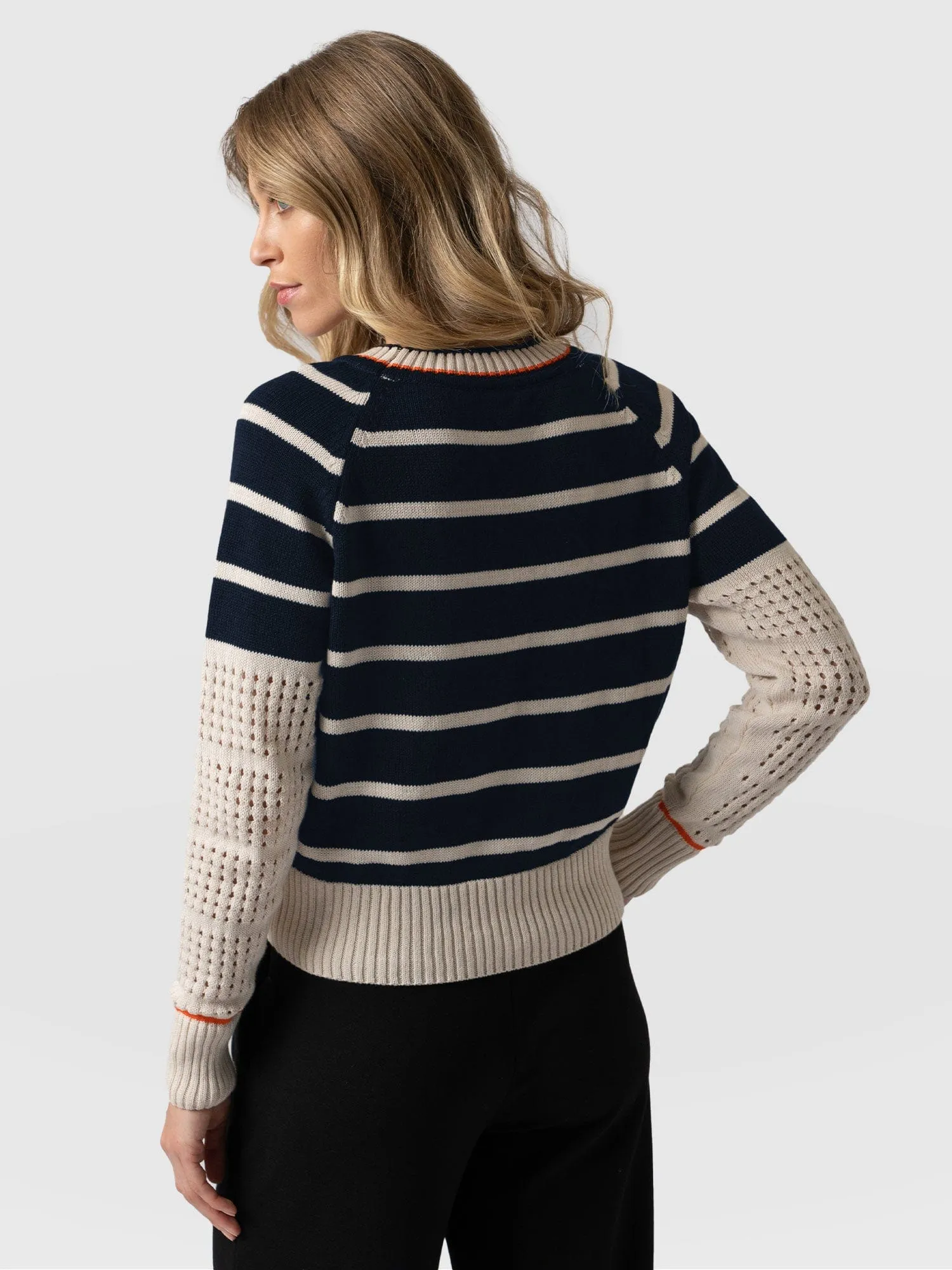 Cambridge Jumper - Cream-Navy