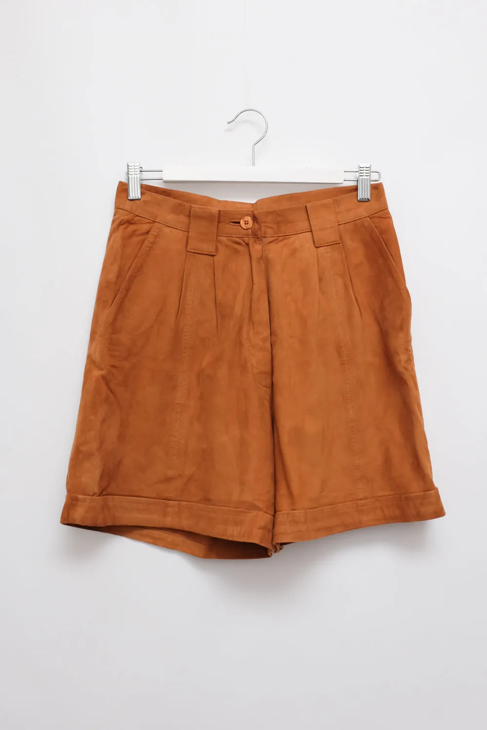 CAMEL VINTAGE SUEDE LEATHER SHORTS