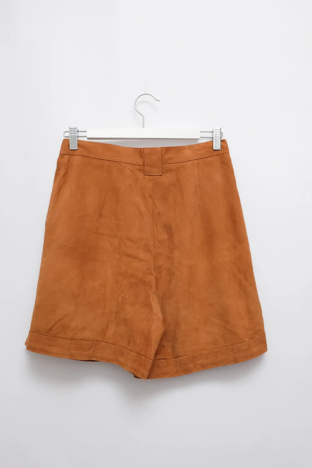 CAMEL VINTAGE SUEDE LEATHER SHORTS