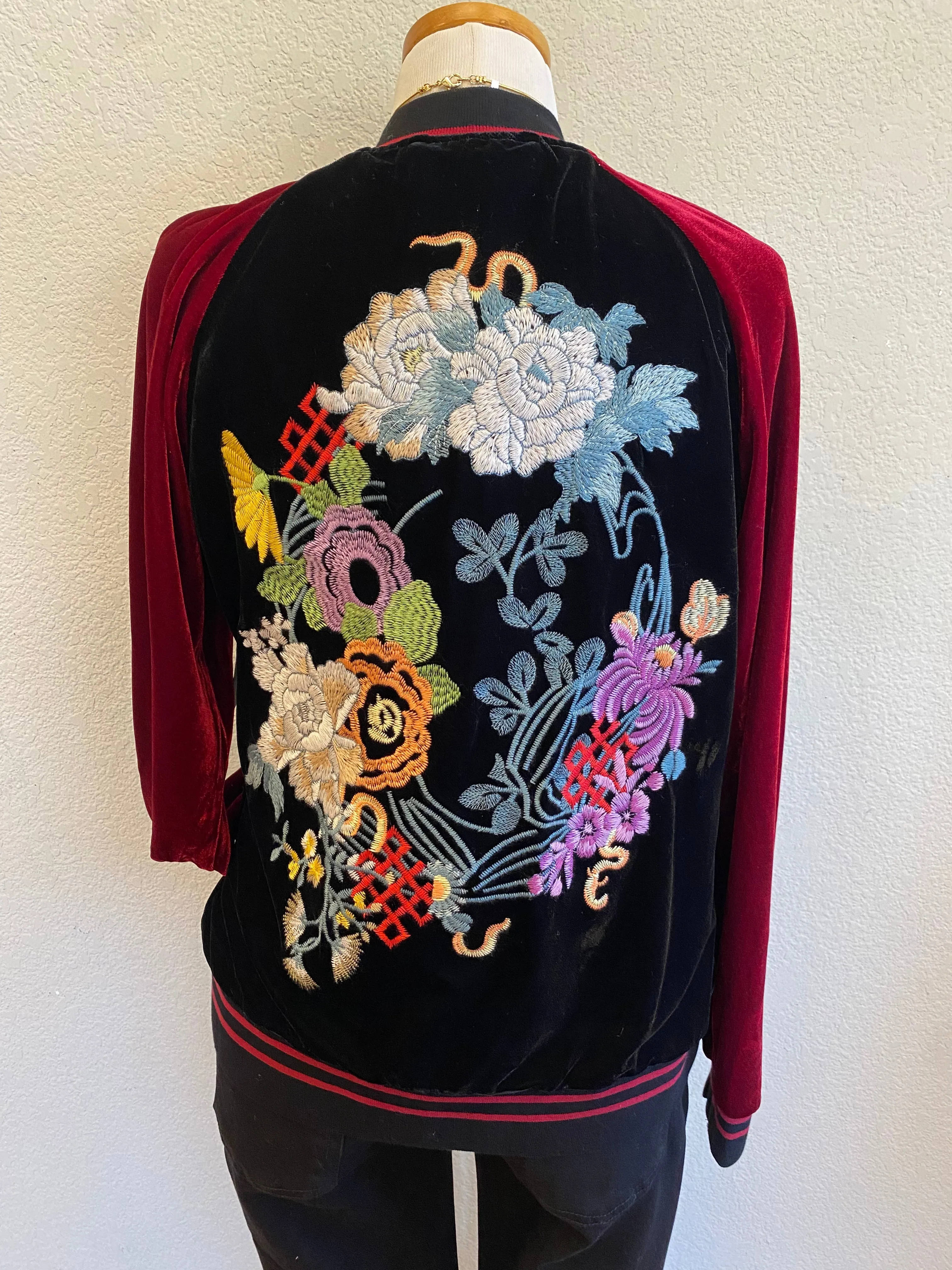 CARLA VELVET BOMBER JACKET