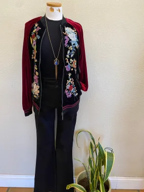 CARLA VELVET BOMBER JACKET