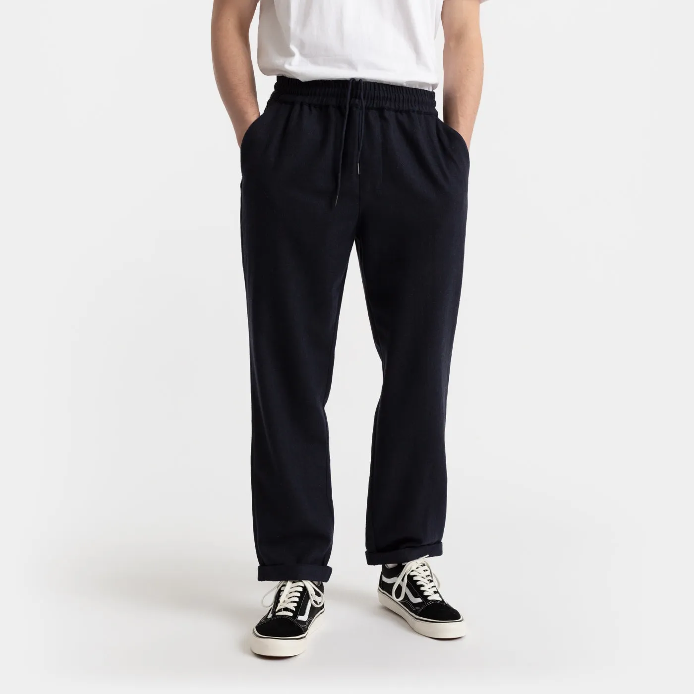 Casual Trousers Herringbone - navy