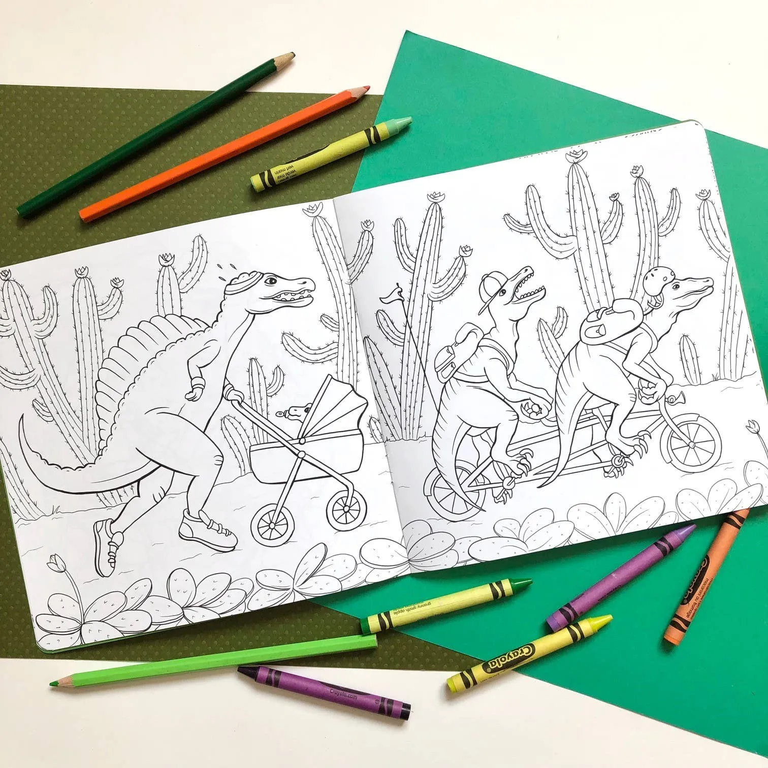 Coloring Book - The Dinosaurs A Jurassic Adventure