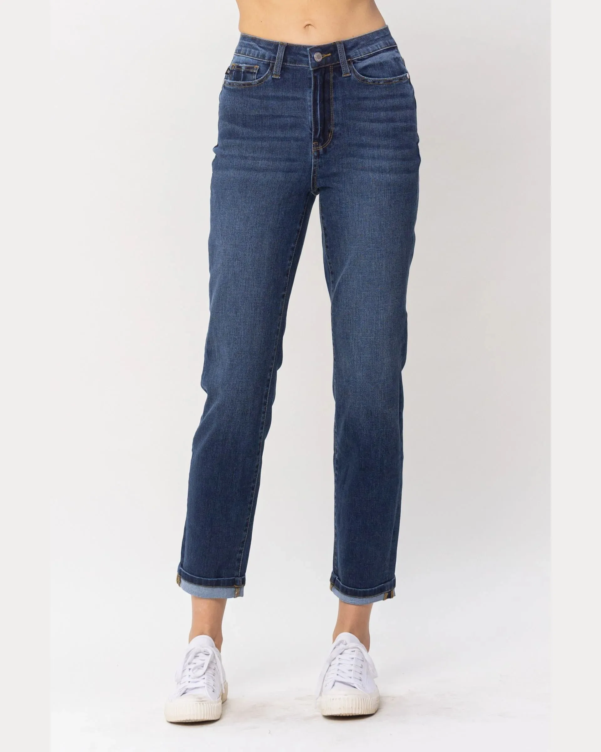 Cool Denim Sustainable Cuff BF Jeans