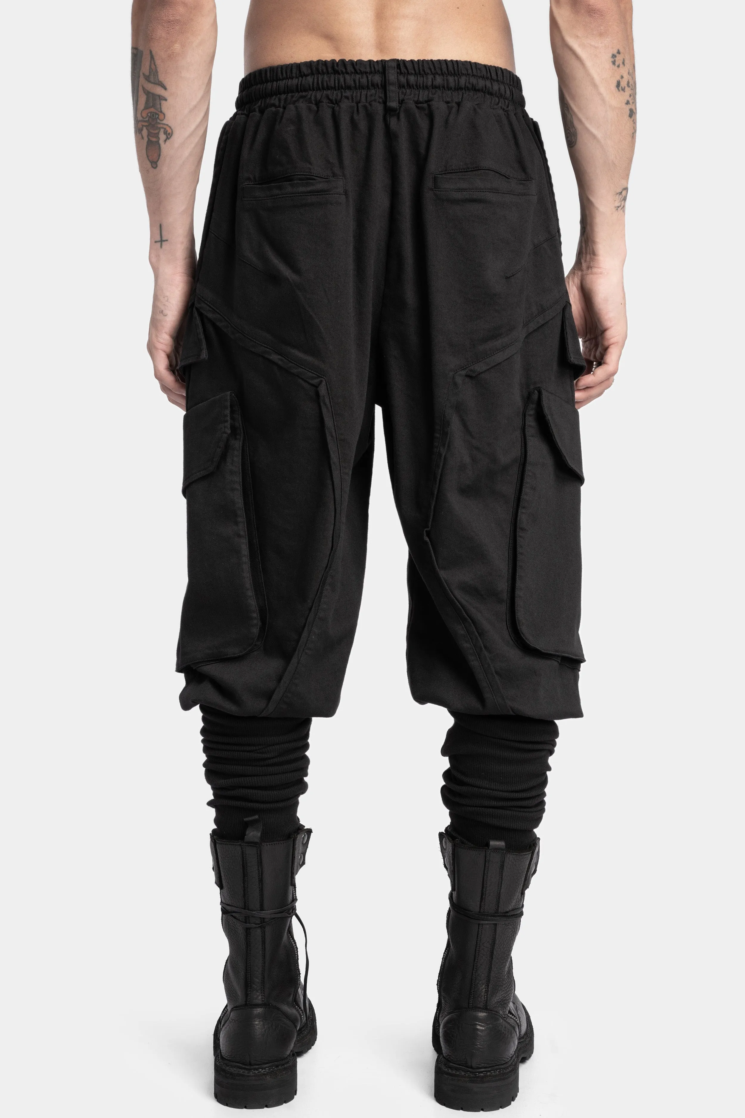 Cotton twill cargo trousers