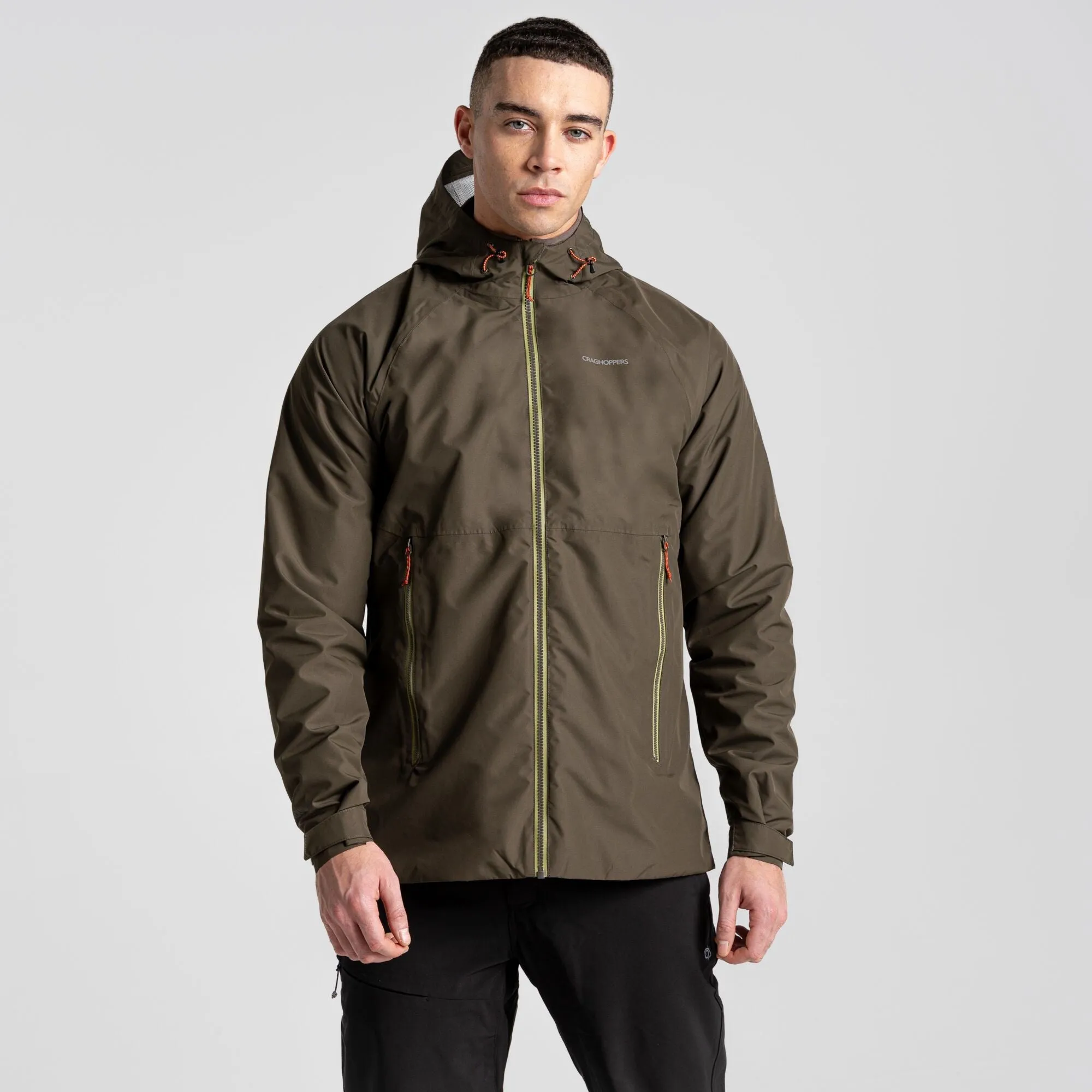 Craghoppers Mens Sebastian Waterproof Breathable Jacket-WOODLAND