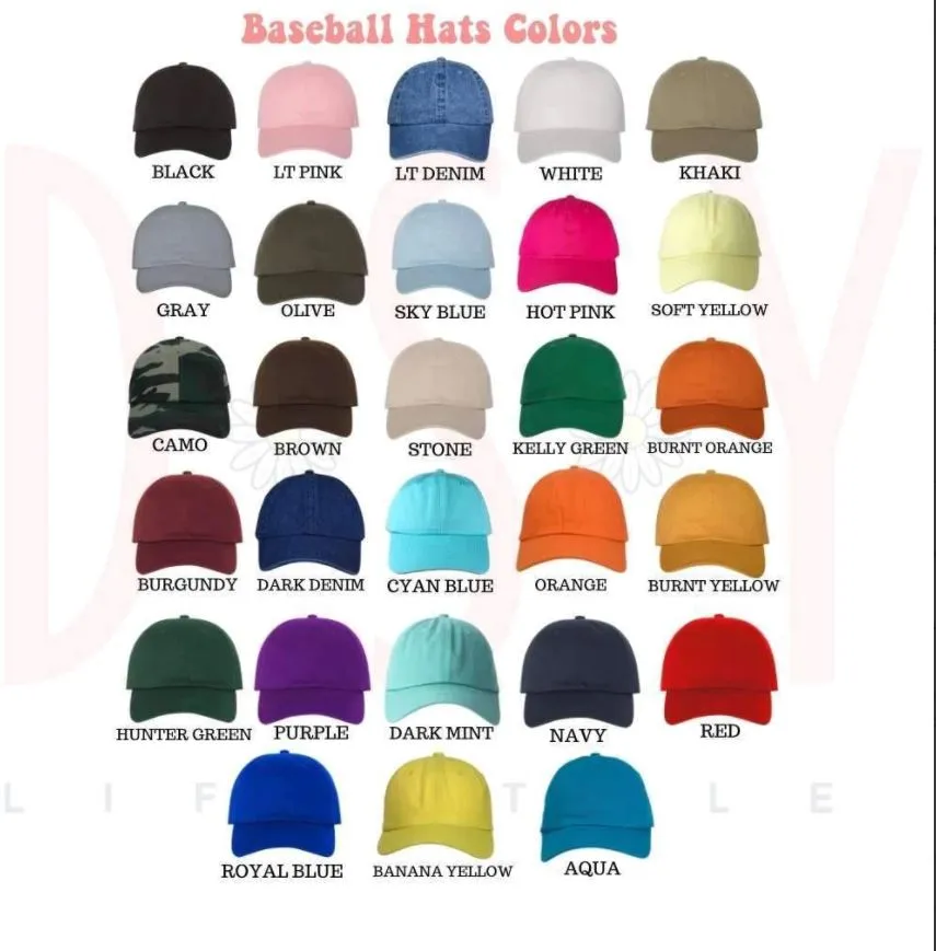 Custom Color Baseball Cap with Embroidered Letter Initials