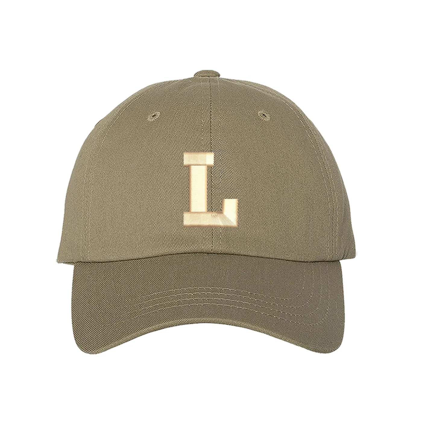 Custom Color Baseball Cap with Embroidered Letter Initials