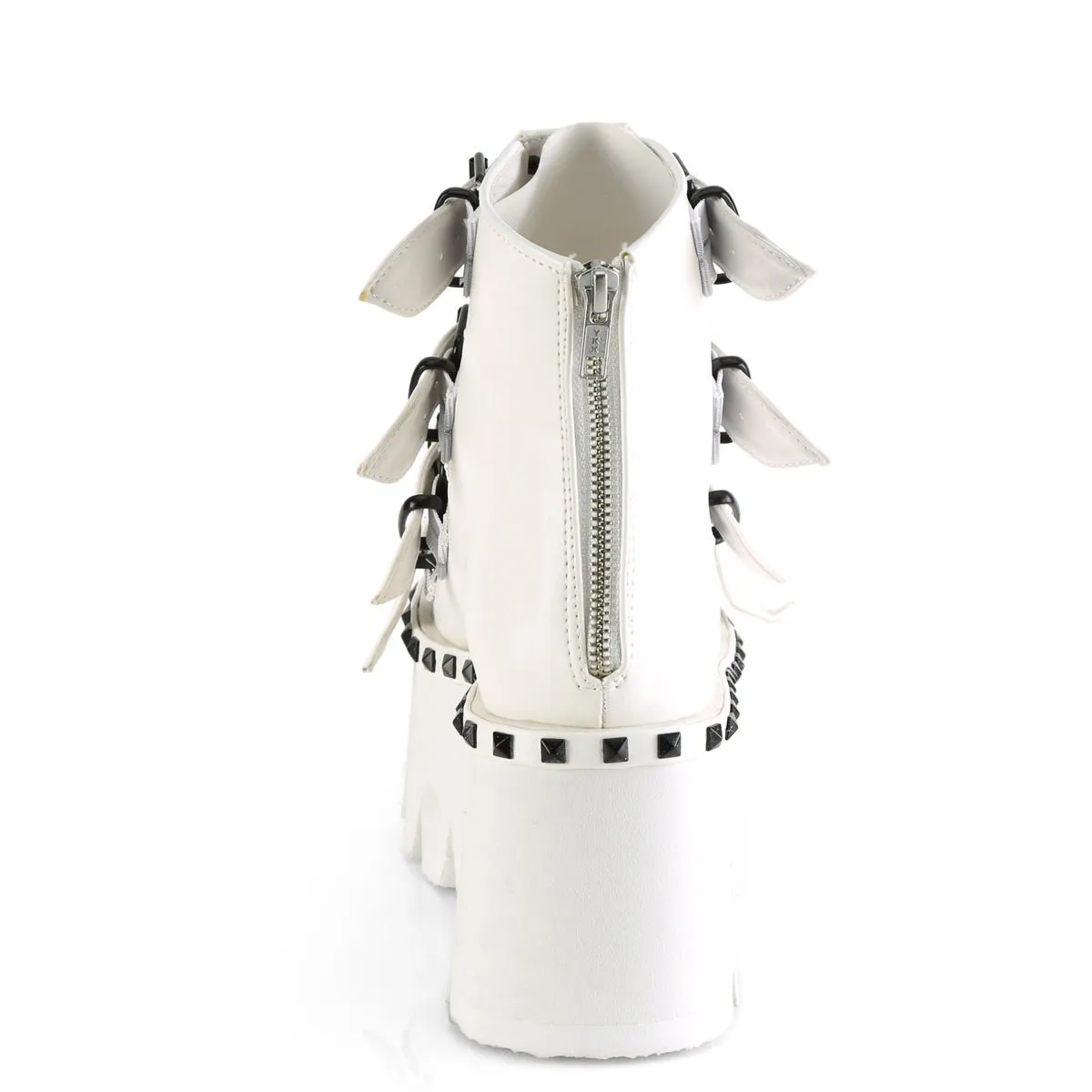 Demonia ASHES-70 | White Vegan Leather Sandals