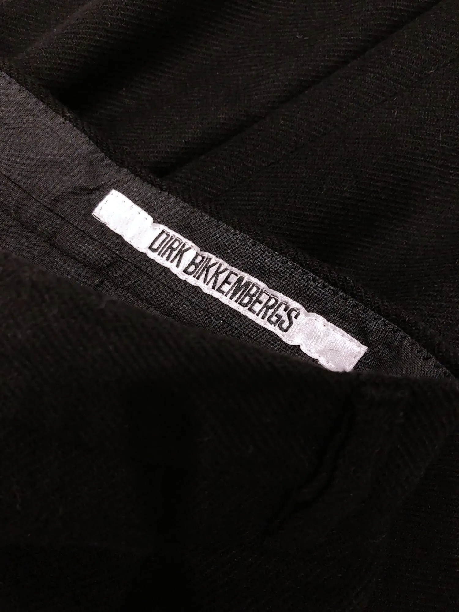 Dirk Bikkembergs 1990s 2000s black wool cashmere pleated trousers