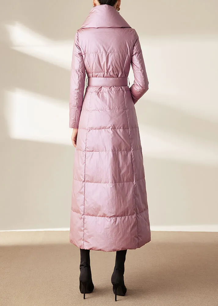 Double Breasted Belted Maxi Down Coat