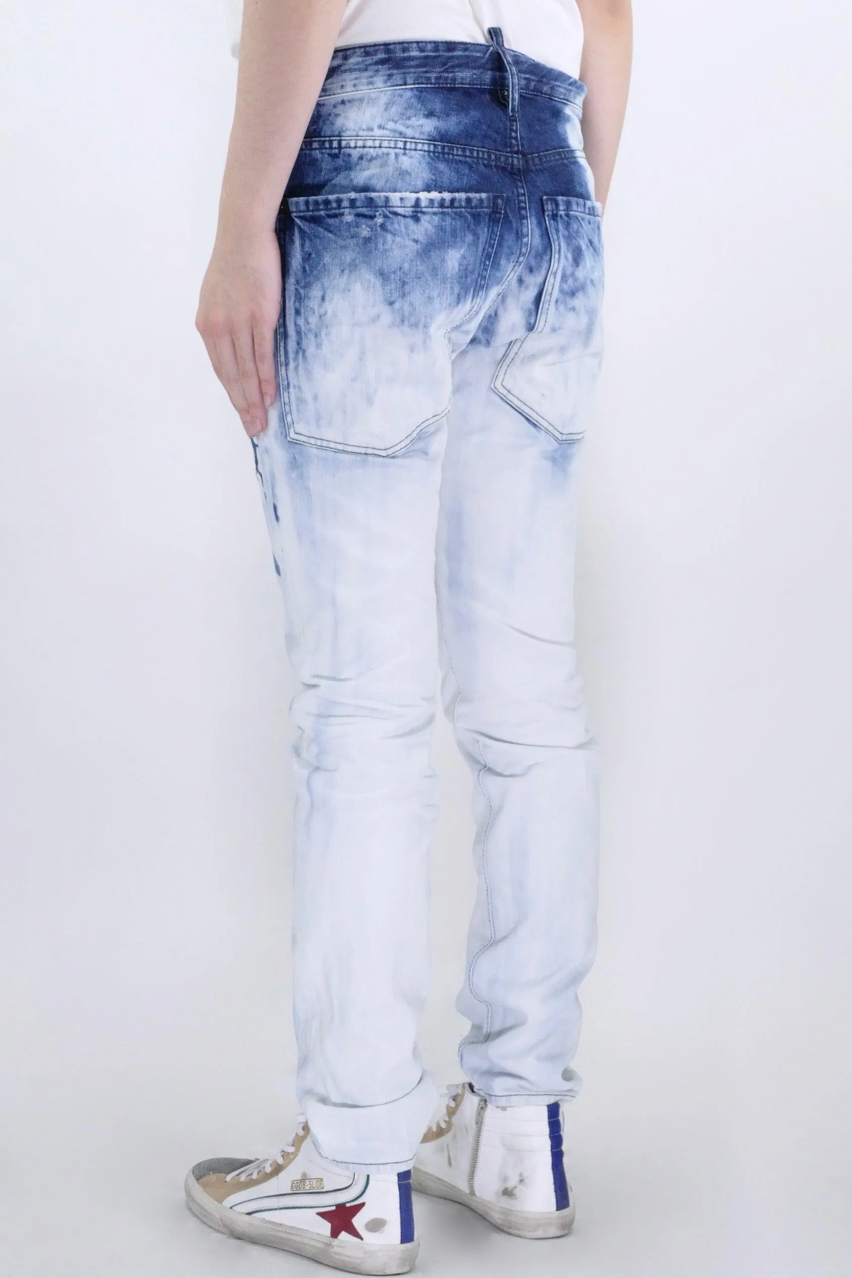 Dsquared2 Bleached Cool Guy Jeans - Navy/White