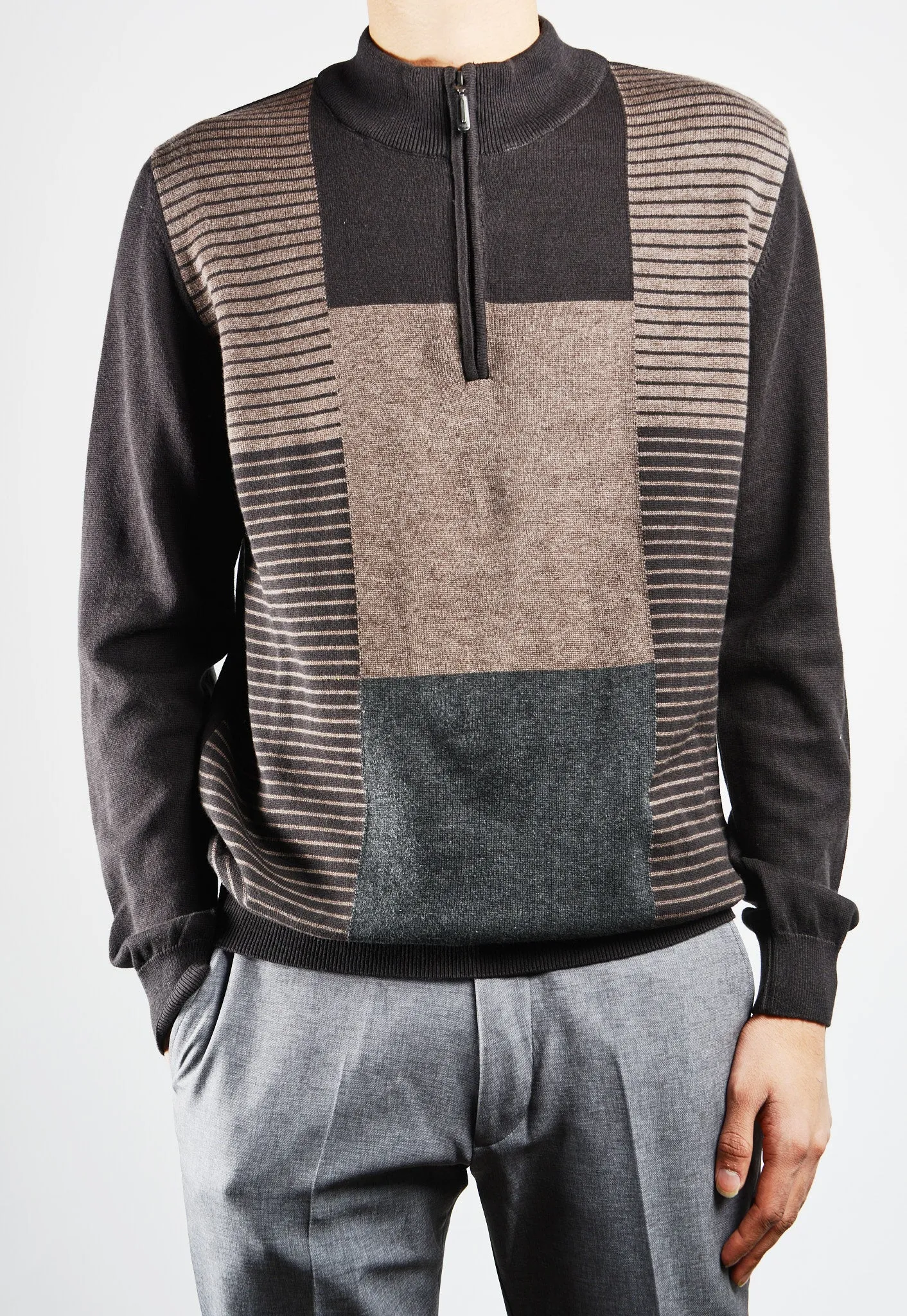 DT 1/4 Geometric Zip Ls