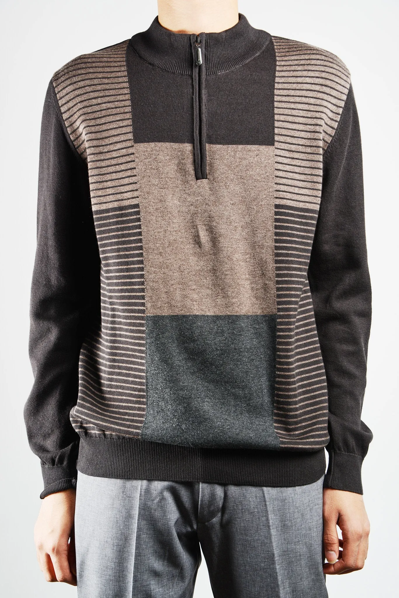 DT 1/4 Geometric Zip Ls